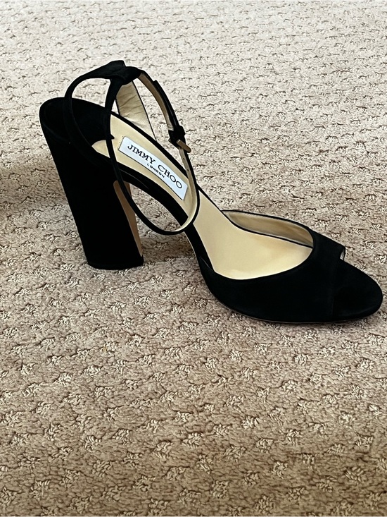 Jimmy Choo Shoes - Jimmy Choo Miranda 100 Black Suede Sandals 42 NIB